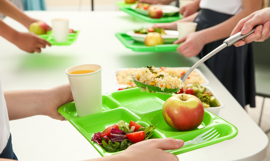 School lunch full of plastic