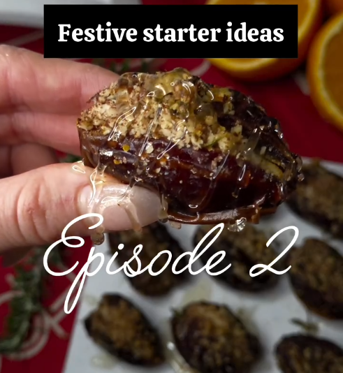 Festive starter: Medjool Dates with Goat Cheese